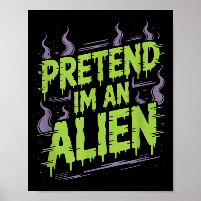 Póster Disfraz de alienígena (Frente)