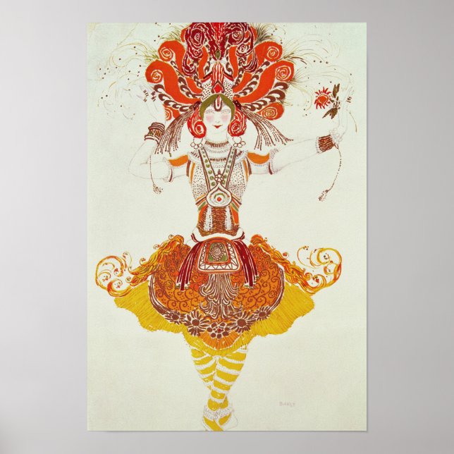 Póster Disfraz de ballet para 'The Firebird', de Stravins (Frente)