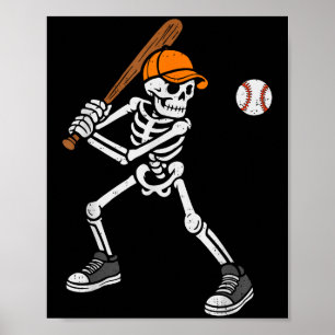 Póster Disfraz de béisbol de esqueleto para hombres y niñ