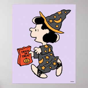Póster Disfraz de bruja Lucy de Peanuts para Halloween