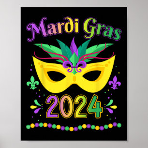 Póster Disfraz de Bufón de Mardi Gras Niñas Niños Hombres