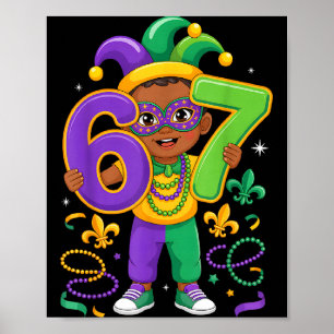 Póster Disfraz de bufón infantil para fiesta de Carnaval