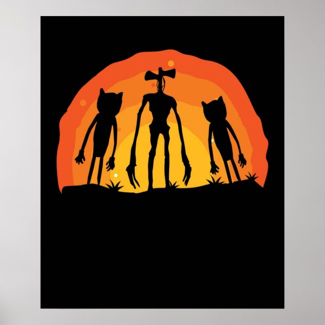 Póster Disfraz de cabeza de gato y sirena personalizado p (Frente)