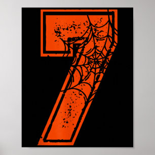 Póster Disfraz de calabaza de Halloween Número 7 67 Meme 