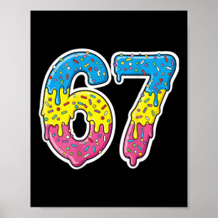 Póster Disfraz de camiseta número 67 adulto rosa para muj