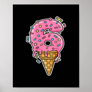 Póster Disfraz de camiseta número 6 adulto rosa para muje