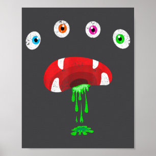 Póster Disfraz de Cara de Monstruo de Halloween Lindo Mon