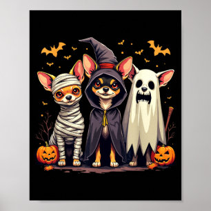 Póster Disfraz de Chihuahua para Halloween Momia Bruja Pe