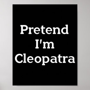 Póster disfraz de Cleopatra divertido fiesta egipcio