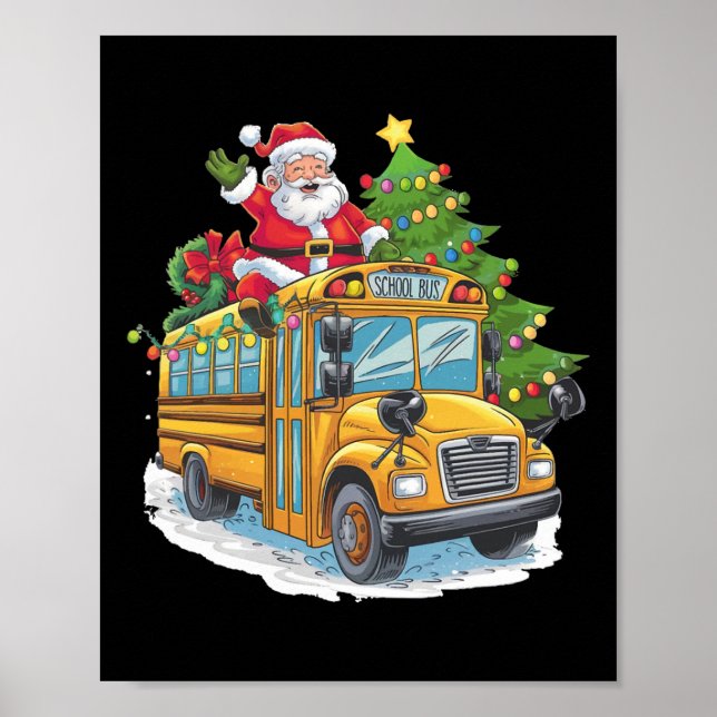 Póster Disfraz de conductor de autobús escolar de árbol d (Frente)