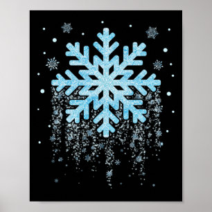 Póster Disfraz de copo de nieve invierno Navidad coincide