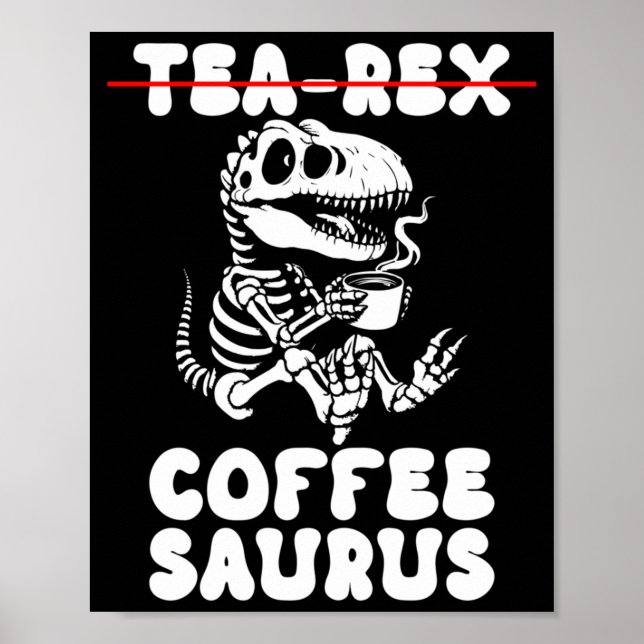 Póster Disfraz de esqueleto de dinosaurio divertido Goth  (Frente)