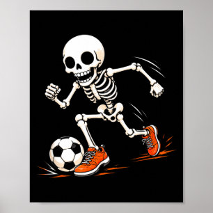 Póster disfraz de esqueleto de fútbol para niños Hallowee