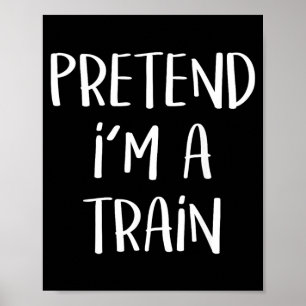 Póster disfraz de fiesta de tren de mentira divertido Hal