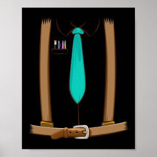 Póster Disfraz de friki de Halloween Lindo Tonto Geek Hij
