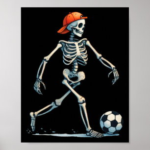 Póster Disfraz de fútbol de esqueleto de Halloween divert