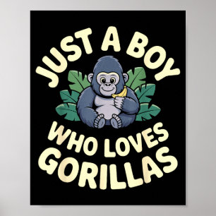 Póster Disfraz de Gorila para Niños Hombres Chico Amante