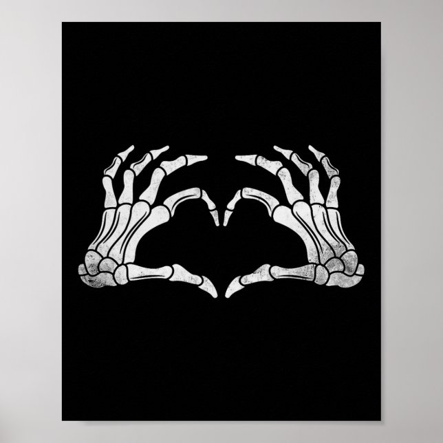 Póster Disfraz de Halloween con Rótulo del corazón para e (Frente)