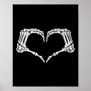 Póster Disfraz de Halloween con Rótulo del corazón para e