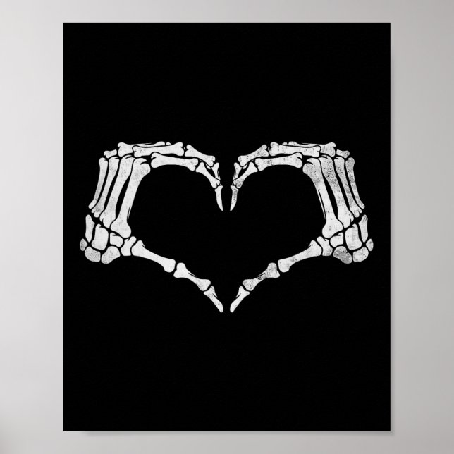 Póster Disfraz de Halloween con Rótulo del corazón para e (Frente)