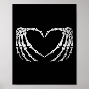 Póster Disfraz de Halloween con Rótulo del corazón para e