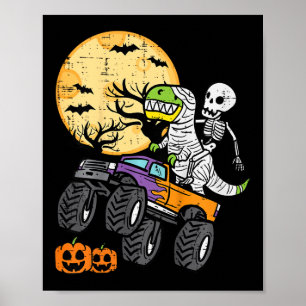 Póster Disfraz de Halloween de Camión Monstruo Dino Esque