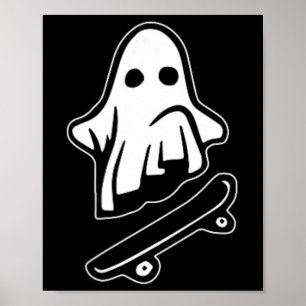 Póster Disfraz de Halloween de patinaje fantasma Ghoul di