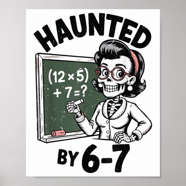 Póster Disfraz de Halloween de profesor de matemáticas es (Frente)