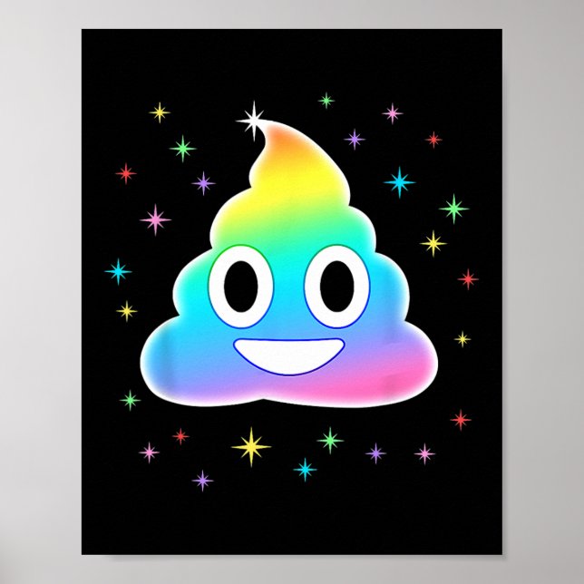 Póster Disfraz de Halloween de Unicorn Poop Magic Rainbow (Frente)