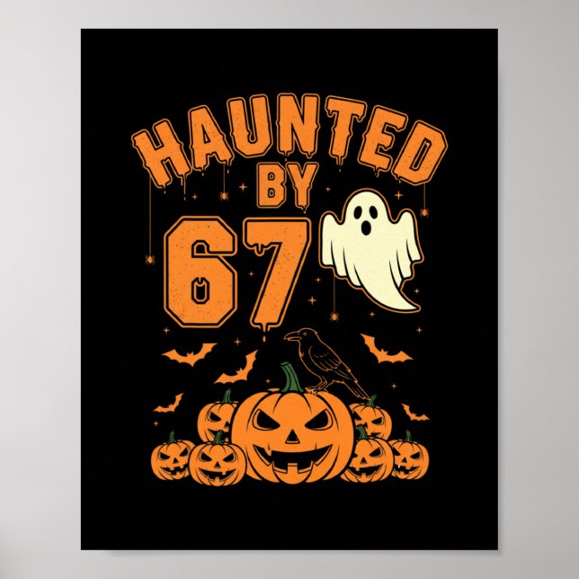 Póster Disfraz de Halloween embrujado 67 Seis Siete Meme  (Frente)