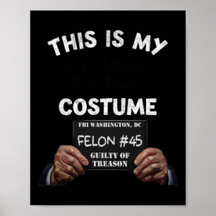 Póster Disfraz de Halloween en la prisión Donald Trump