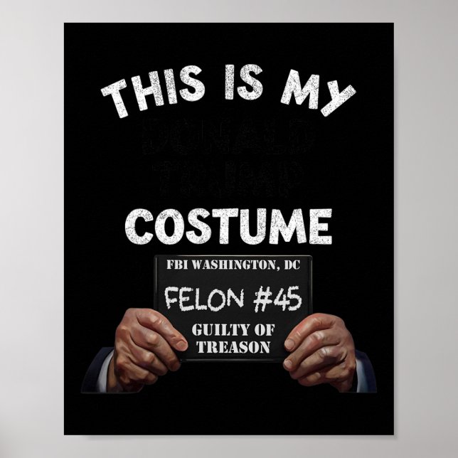 Póster Disfraz de Halloween en la prisión Donald Trump (Frente)