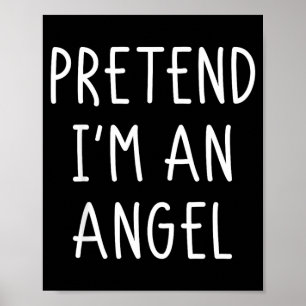 Póster Disfraz de Halloween Fingir un Ángel Camiseta de H