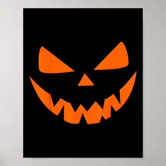Póster Disfraz de Halloween Jack O' Lantern Pumpkin Face  (Frente)