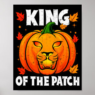 Póster Disfraz de Halloween León Calabaza Rey Del Parche 