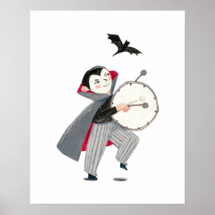 Póster Disfráz de Halloween lindo desfile de truco y trat