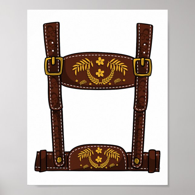 Póster Disfraz de Halloween - Mens Lederhosen (Frente)