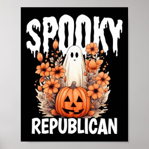 Póster Disfraz de Halloween para familia republicana a ju