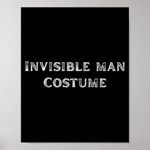 Póster Disfraz de hombre invisible divertido y perezoso p