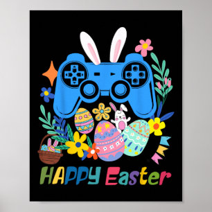 Póster Disfraz de huevos de conejo de videojuegos día de