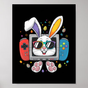 Póster Disfraz de huevos de conejo de videojuegos Día de