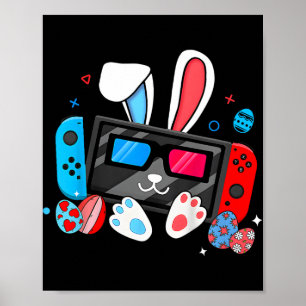 Póster Disfraz de huevos de conejo de videojuegos Día de