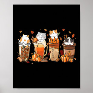Póster Disfraz De Latón De Especias De Calabaza Para Gato