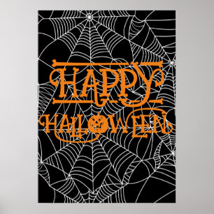 Póster Disfraz de luna creciente de telaraña para fiesta 