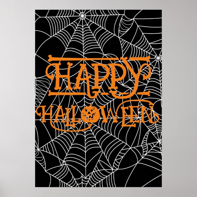 Póster Disfraz de luna creciente de telaraña para fiesta  (Frente)
