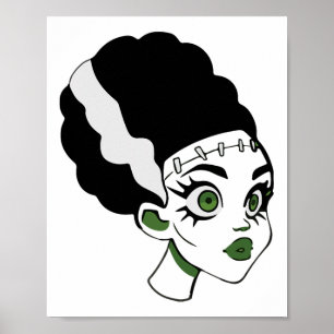 Póster disfraz de monstruo de la novia de Frankenstein pa