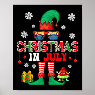 Póster Disfraz de Navidad en Julio Elfo Gafas de sol Aman
