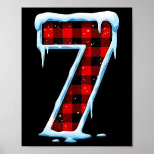 Póster Disfraz de Navidad Número 7 Coincidente 67 Meme Ho