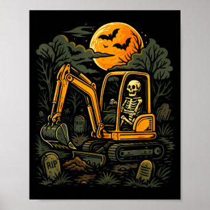 Póster disfraz de obrero de construcción de Halloween niñ