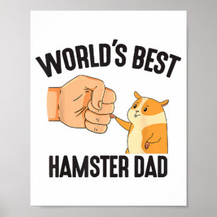 Póster Disfraz de Papá Hámster del Mundo para Amantes de